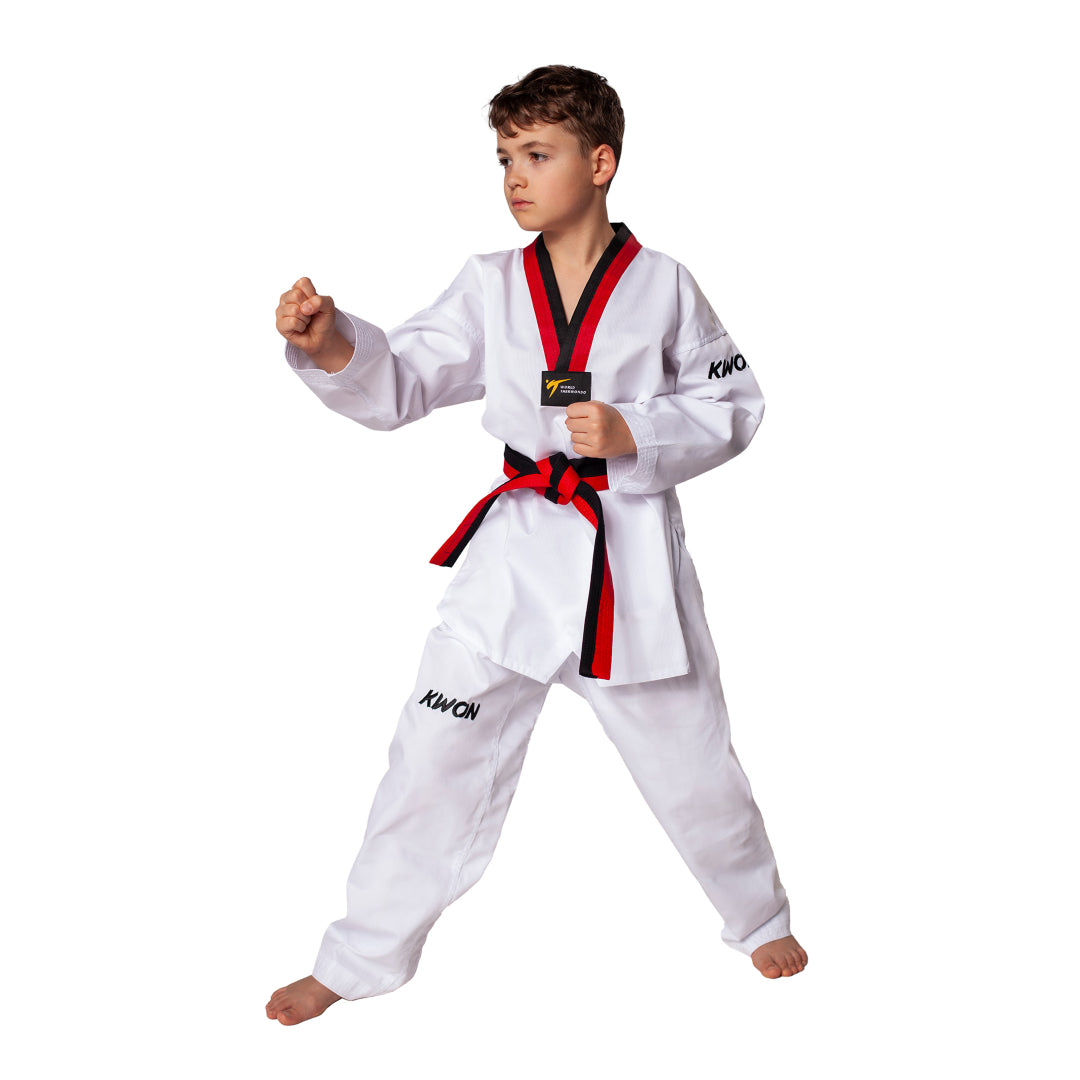 KWON Taekwondo WT Poom Red/Black uniform