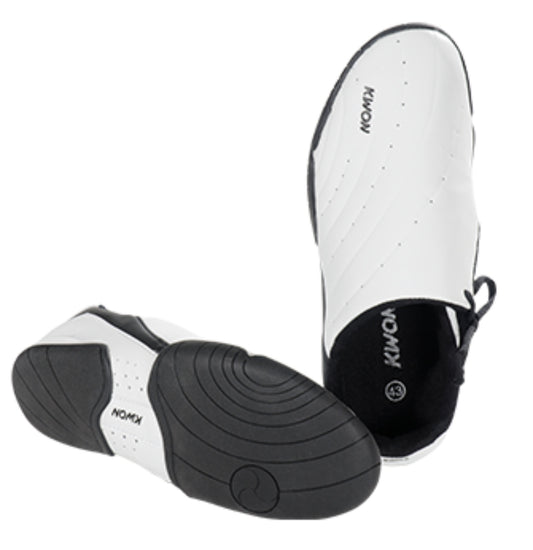 KWON Evolution Taekwondo TKD Shoes White top and bottom view