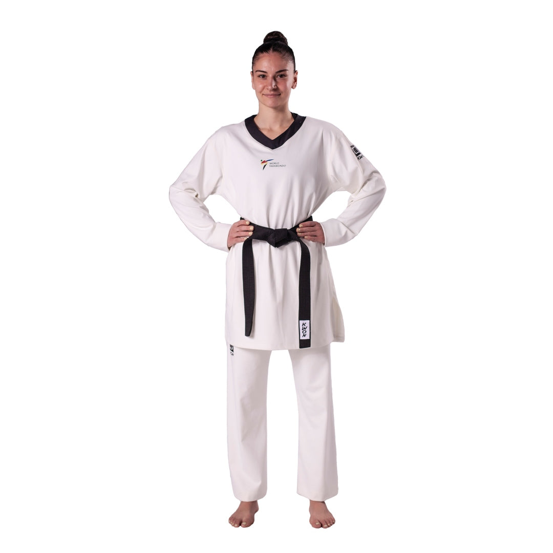 KWON WT SlimFit Paris Olympics Taekwondo Uniform Front