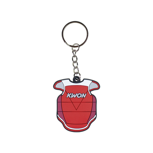 KWON TKD keychain Hogu Red NZ AUS Martial Arts Gifts.