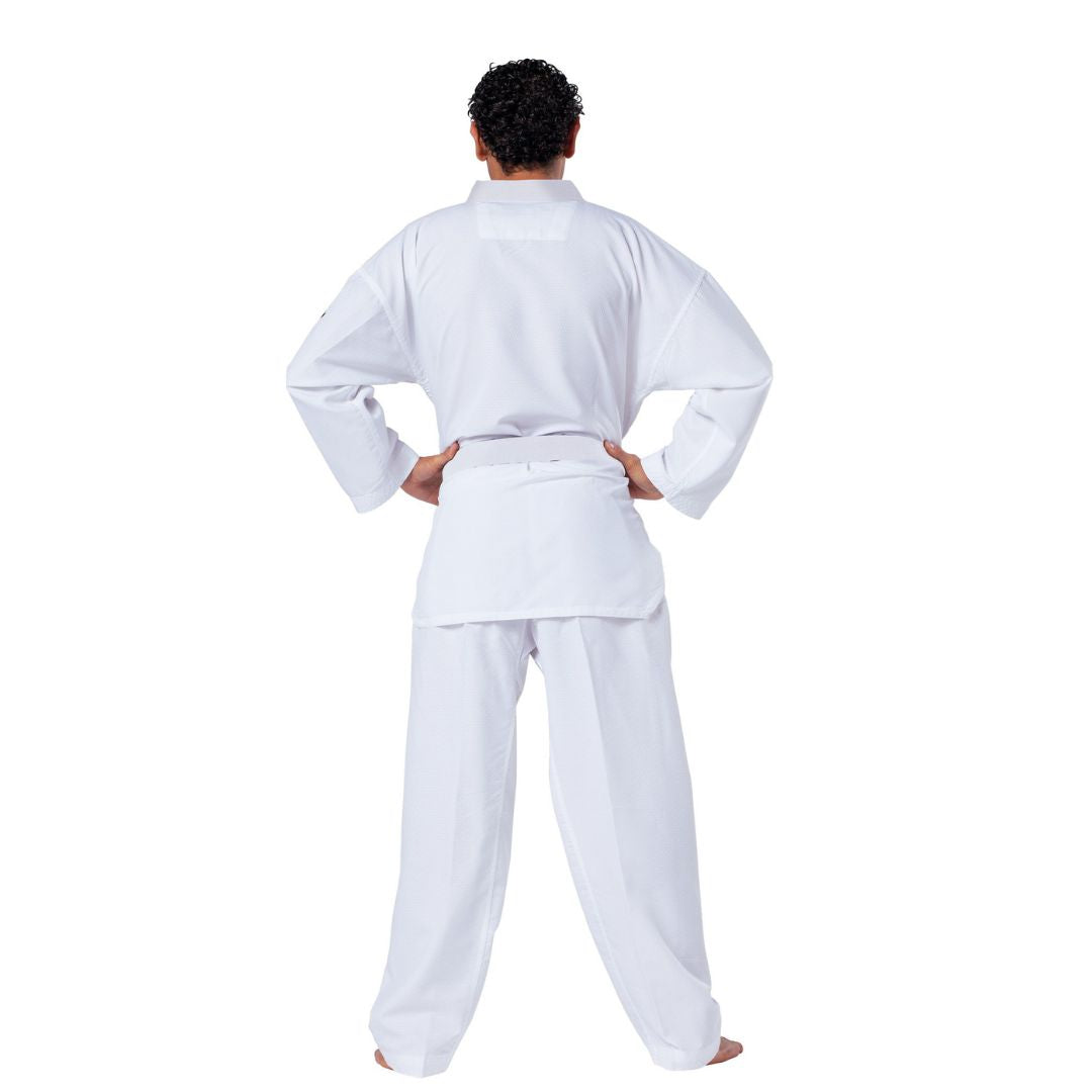 KWON NZ AUSTRALIA Fightlite WT Taekwondo Uniform White Collar