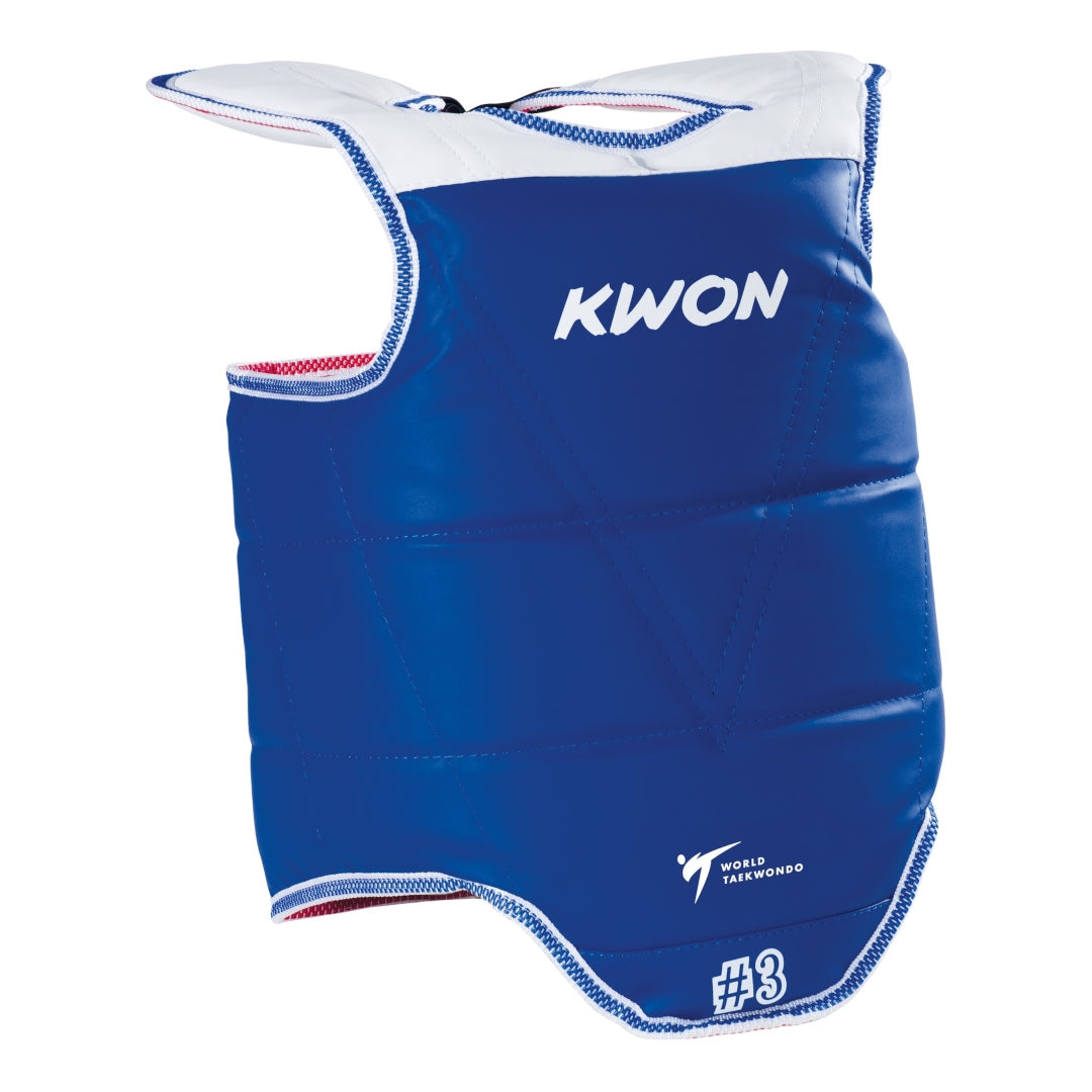KWON NZ AUSTRALIA TAEKWONDO HOGU BODY PAD WT BLUE