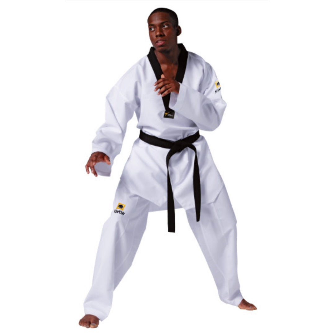 KWON Evolution Taekwondo Uniform Black Collar Adults